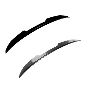 Audi A6 S6 C8 2018-2025 <b>Rear</b> <b>Spoiler</b> Piano Black Carbon Fiber Texture Ducktail Trunk Lip - Product Image 5