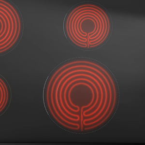 Placa de cocción eléctrica integrada con 4 elementos, superficie de cocción plana, controles de Dial giratorio de metal y zonas de doble circuito - Product Image 6