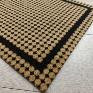 Tapete de Coco para Puerta, Tejido Plano, Rectangular, Patrón Geométrico, Base de Goma Antideslizante, Grosor Medio, Limpieza Localizada, Estilo Tradicional - Product Image 4