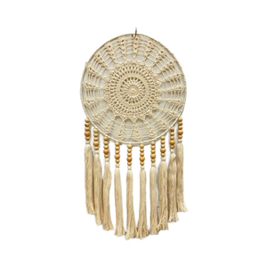 Fondo DE BODA hecho a mano atrapasueños varios colores algodón natural material sostenible ecológico para artesanías de Ramadán - Product Image 1