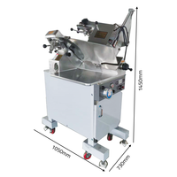 360 trancheuse commerciale de Type vertical régulation de vitesse verticale automatique 14 pouces coupe de viande graisse boeuf mouton rouleau rabot à viande