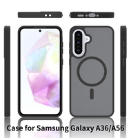 Étui de téléphone portable translucide de luxe avec sensation de peau à anneau magnétique pour Samsung Galaxy A36 / A56 Ultra Case Couverture de téléphone personnalisée