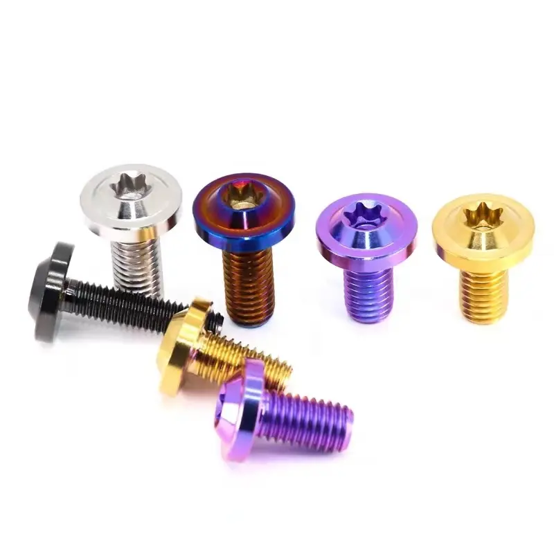 Disc Head Anodized Raw Bolt Titanium Gr5 Titanium Bolts Motorcycle Disc Head Screw Titanium Bolts