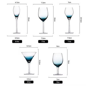 Vente en gros gobelet en cristal créatif de forme unique décoration de fissure de glace bleue transparente <span class=keywords><strong>verre</strong></span> à <span class=keywords><strong>vin</strong></span> rouge de haute qualité - Product Image 4