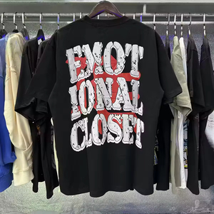 T-Shirt di Alta Qualità 100% Cotone, <span class=keywords><strong>Abbigliamento</strong></span> Streetwear Y2K con Grafiche <span class=keywords><strong>Oversize</strong></span>, Magliette 'Mixed Emotion' per <span class=keywords><strong>Uomo</strong></span> - Product Image 4