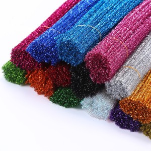 Lot de 100 pièces de brossettes en chenille pailletées, nouvelles brossettes <span class=keywords><strong>d</strong></span>écoratives pour fleurs et loisirs créatifs - Product Image 5