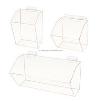 Boîte de rangement murale en acrylique pour le marketing, 1 à 3 compartiments, boîte organisatrice transparente, présentoir de vente au détail