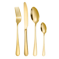 Ensemble de vaisselle en acier inoxydable écologique de 24 pièces série 1010 couverts pour soupe à steak Style victorien pour cadeaux