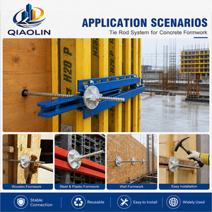 Asta filettata QIAOLIN Q235 in acciaio per casseforme industriali, 500-4000mm, rivestita a olio, riutilizzabile, ad alta resistenza per calcestruzzo - Product Image 6