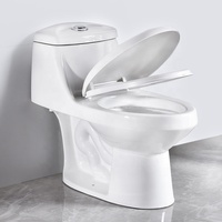 WC monobloc ORTONBATH de style sud-américain, confortable, avec chasse d'eau siphonique à jet, siphon en S, 300 mm, réservoir de toilette, WC couplé