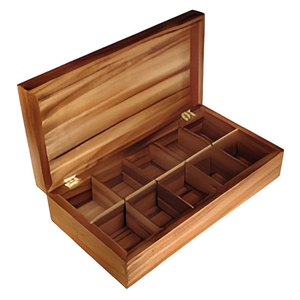 Natural Wood Handmade Durable Foldable <b>Tea</b> Storage <b>Box</b> with Lid for Home Office & Cafe Use Custom Logo Option - Product Image 6