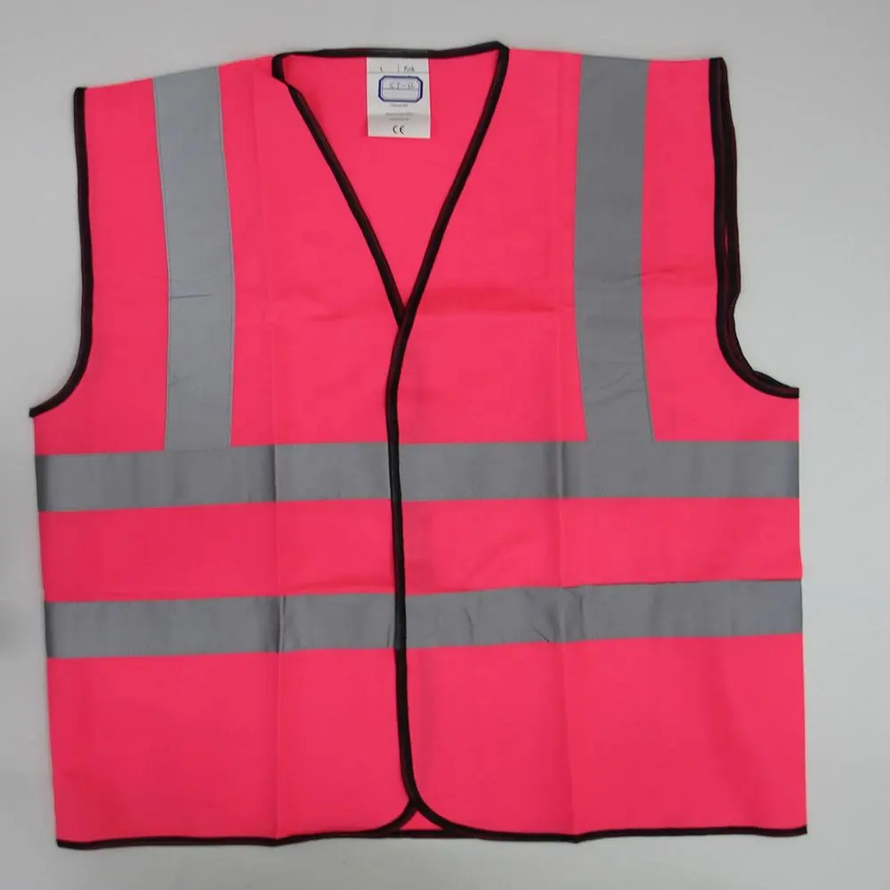 Groothandel hoge zichtbaarheid roze bouw veiligheid reflecterende vest