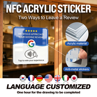 Plaque en acrylique personnalisée NFC pour avis Google et réseaux sociaux, carte de menu, carte NFC en acrylique pour restaurants