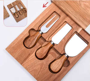 Bandeja de Madera de Acacia, Tabla de Charcutería, Tabla de Quesos de Mármol, Juego de Tenedores y Cuchillos <span class=keywords><strong>para</strong></span> Queso, Plato <span class=keywords><strong>para</strong></span> Quesos <span class=keywords><strong>para</strong></span> Cocina - Product Image 5