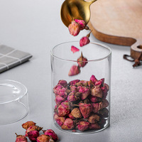 Pot de conservation en verre hermétique avec couvercle en verre, conteneur transparent épaissi pour grains de café, thé, bonbons et snacks - Vente en gros usine