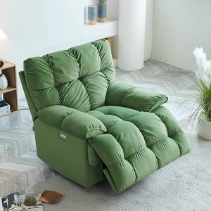 كرسي استرخاء فردي عصري من الدرجة الأولى متعدد الوظائف لغرفة المعيشة مع خاصية الاستلقاء والتدليك الكهربائي والدوران وتصميم كابينة فضائية - Product Image 6