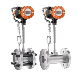 เครื่องวัดการไหลแบบวอร์เท็กซ์ แบบเชื่อมต่อหน้าแปลน สแตนเลส 304 สำหรับวัดก๊าซ ของเหลว และไอระเหย พร้อมระบบชดเชยอุณหภูมิและความดัน - Product Image 1