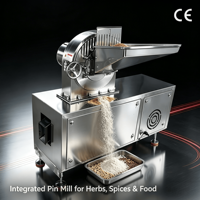 Machine de broyage alimentaire industrielle, broyeur de poudre en acier inoxydable pour le broyage d'épices sèches, moulin à riz