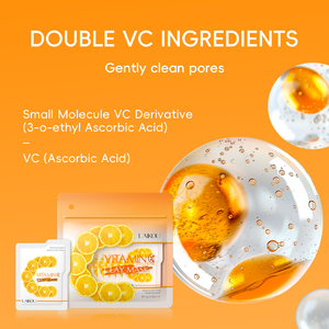 Masque facial en argile VC LAIKOU, blanchissant, éliminant les taches, nettoyant les pores, hydratant, masque facial en argile 5g - Product Image 6