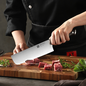 Cuchillo Nakiri Ultra Afilado de Acero Inoxidable Alemán, Mango de Madera de Ébano, Cuchillos para Vegetales, Perfecto para la Cocina del Hogar - Product Image 5