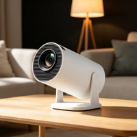 Projecteur intelligent HY300 Android 12 1+8 Go 120 ANSI WiFi 6 Projection sans fil Correction automatique de la distorsion trapézoïdale 4K Home Cinéma Haute Performance