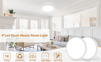 3CCT 5CCT 9 pouces 12 pouces 15 pouces Luminosité Matériau PC Plafonnier rond Led pour chambre à coucher Garantie 5 ans