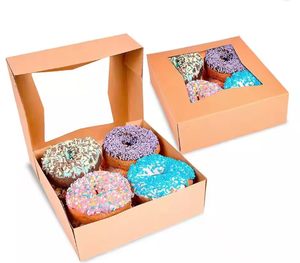 Caja para Pastel de <span class=keywords><strong>8</strong></span>*<span class=keywords><strong>8</strong></span>*2.5 Pulgadas, Empaque para Pastel con Ventana, Caja de Cartón Blanco, Caja de Papel Kraft para Galletas con Ventana Transparente - Product Image 2