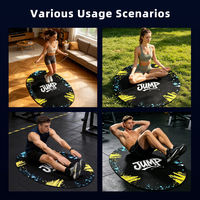 Tapis de saut rond en velours cristal style graffiti, antidérapant et absorbant les chocs, pour la maison et la salle de sport