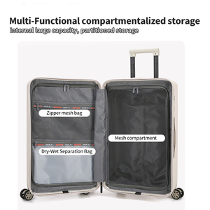 Valise trolley en aluminium entièrement renforcée 20 24 26 pouces avec roues pivotantes, bagage de voyage pour étudiants, hommes et femmes - Product Image 3