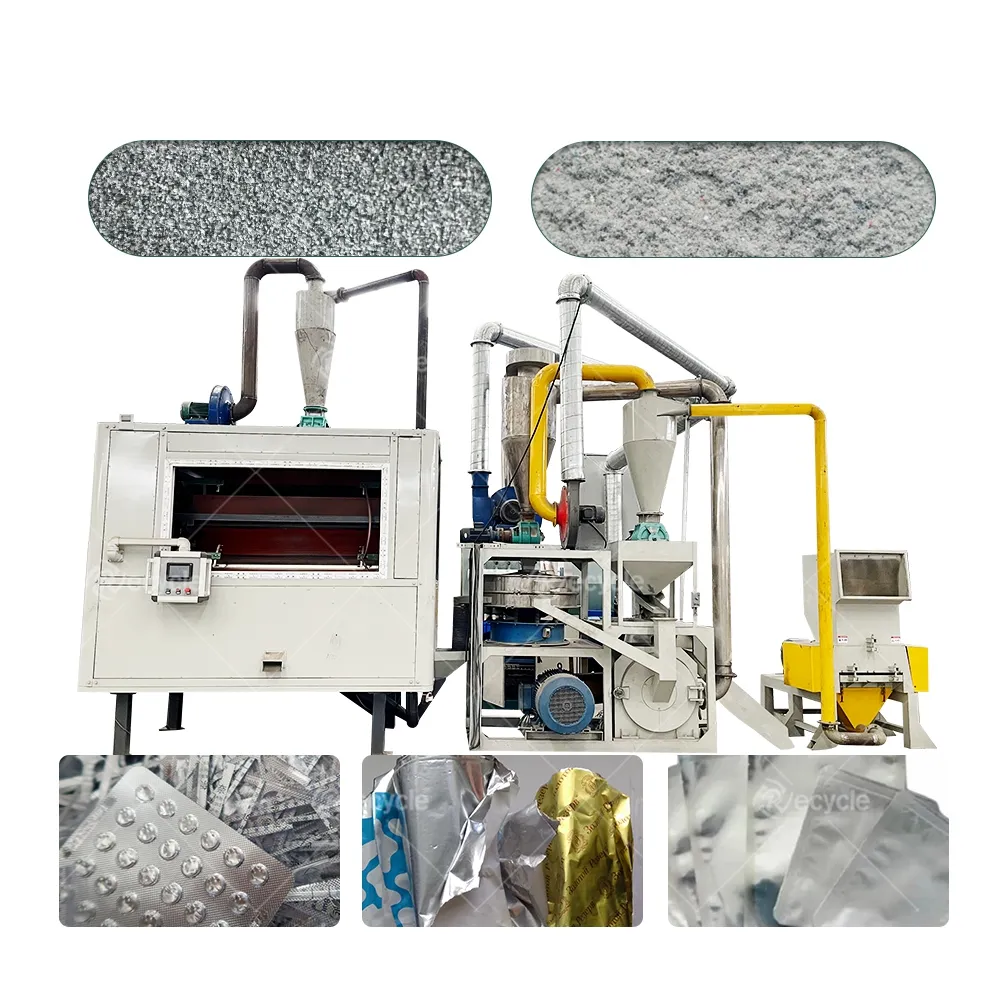 Máquina de reciclaje/separador de separación electrostática de plástico y aluminio