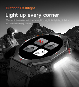 Montre connectée KC91 GPS ChatGPT AI Assistant vocal intelligent avec lampe torche, écran 1,39 pouces, étanche 3ATM, altimètre, boussole, unisexe - Product Image 4