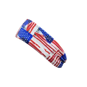 कस्टम यूएसए अमेरिकी ध्वज टोपी बेनी हेडबैंड चुनाव समर्थन मार्च उत्पाद तेजी से जहाज के लिए तैयार सामान भगवान अमेरिकी हेयरबैंड को आशीर्वाद दें