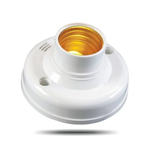 E27 Sensor Lamp Holder Plastic <b>Shell</b> Multi Function <b>Light</b> Sound Control Socket For Stairwell Indoor Use - Product Image 1