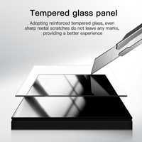 Interrupteurs muraux intelligents UEMON pour la maison, avec application Tuya, Wi-Fi, grand panneau en verre trempé, bouton poussoir, compatibles N+L