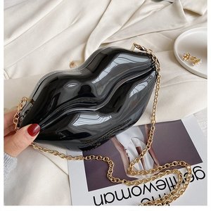 Idée cadeau Saint-Valentin originale : sac bandoulière brillant en forme de lèvres pour elle, sac à main unique pour femme - Product Image 5