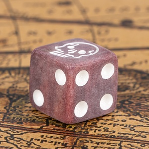 Faccub biểu tượng tùy chỉnh góc bên phải hộp sọ Màu Đỏ xúc xắc nhựa RPG nhựa quảng cáo Cube mờ xúc xắc đồ chơi - Product Image 3