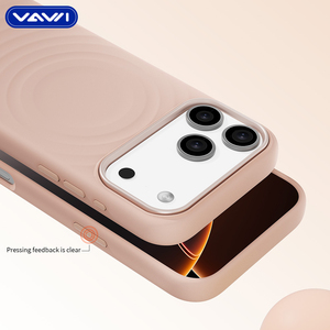 Coque de téléphone en silicone liquide VAWI S038 avec motif ondulé pour iPhone 17 16 15 Pro Max, antichoc, magnétique, en silicone - Product Image 6