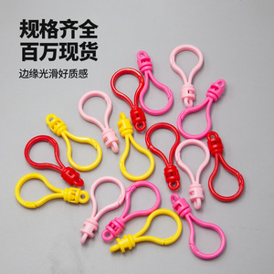 Colored Light <b>Bulb</b> Buckle Plastic Rotatable Carabiner Keychain Solid Color Durable Bag Accessories Spring 2024 - Product Image 1