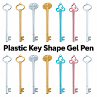 Stylo à encre noire fantaisie, design clé rétro, corps léger en plastique, écriture fluide, en stock, idéal pour cadeau étudiant, fournitures de papeterie en gros