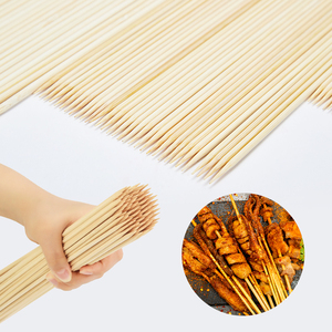 Brochettes en bambou jetables pour barbecue, directement de l'usine, 40 <span class=keywords><strong>cm</strong></span>, 7 mm, en <span class=keywords><strong>bois</strong></span> de bambou pour barbe à papa - Product Image 2