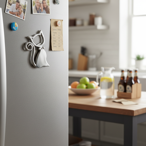 Apribottiglie Magnetico a Forma di Gatto in Acciaio Inossidabile, Utensile Decorativo da Cucina - Product Image 3