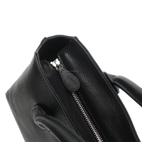 Tas Tote Kasual Kulit Asli Vintage Wanita Mewah Prancis dengan Penutup Ritsleting Tahan Lama Ringan Lembut