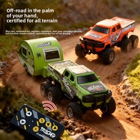 BJQ OEM 1:64 Modèle de camionnette électrique tout-terrain en métal moulé sous pression avec garage de stationnement et simulation six roues pour garçon