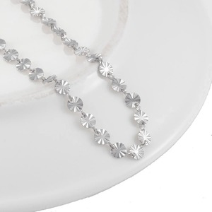 Collier unisexe tendance classique en acier inoxydable plaqué <span class=keywords><strong>or</strong></span> 18 carats, chaîne à maillons ronds faite à la main - Product Image 3
