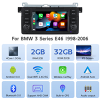 Radio de Coche con Pantalla Táctil IPS de 7 Pulgadas y Sistema Android 2DIN, Reproductor de Video Estéreo, GPS, CarPlay, Autoradio para BMW E46