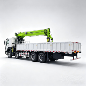 Grúa montada en camión HOWO de 14 toneladas para uso en construcción, grúa cargadora de camión 8x4 para transporte de tuberías de acero - Product Image 1