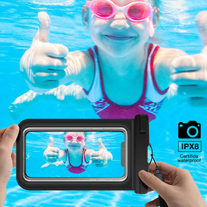 Tenchen Chất Lượng Cao Không Thấm Nước Túi PVC Điện Thoại Di Động Trường Hợp Rõ Ràng Pouch Phổ Dây Buộc Không Thấm Nước Điện Thoại Di Động Túi - Product Image 6