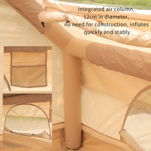Tente <span class=keywords><strong>gonflable</strong></span> pour 2 à 4 personnes, installation facile, 4 saisons, 6,3 et 12 mètres, imperméable, avec <span class=keywords><strong>auvent</strong></span> et fenêtres panoramiques - Product Image 2