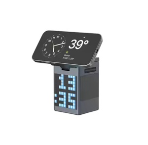 QI2 <span class=keywords><strong>chargeur</strong></span> <span class=keywords><strong>sans</strong></span> <span class=keywords><strong>fil</strong></span> de vente chaude avec réveil 3 en 1 <span class=keywords><strong>6</strong></span> en 1 haut-parleur magnétique numérique bureau multi fonction <span class=keywords><strong>Pixel</strong></span> Animation - Product Image 3