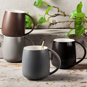 Chaozhou fatti a mano eco-friendly personalizzato retrò vintage custom colorato cambiare giapponese di viaggio al latte tazza di caffè di ceramica nero